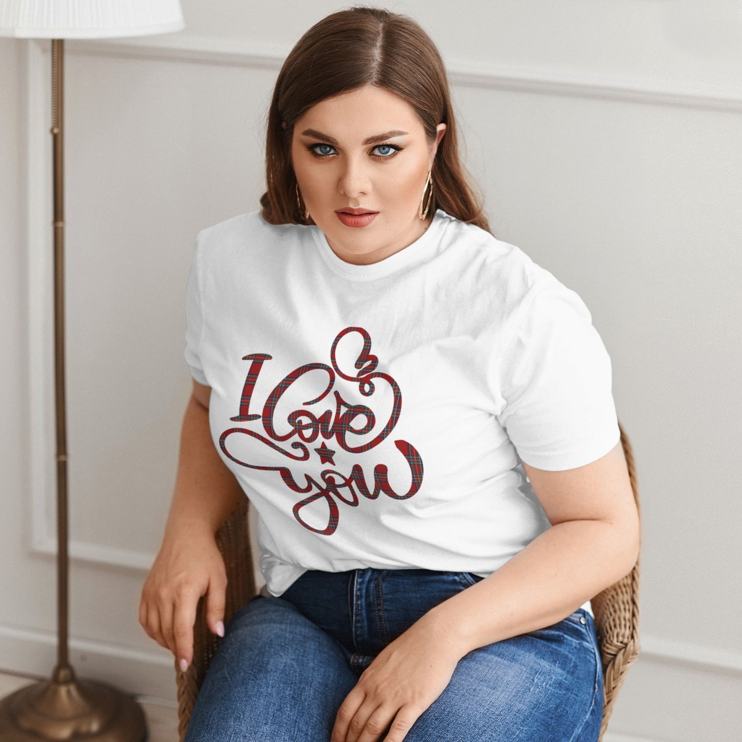 I Love You Extra Large Plus Size T Shirts For Women