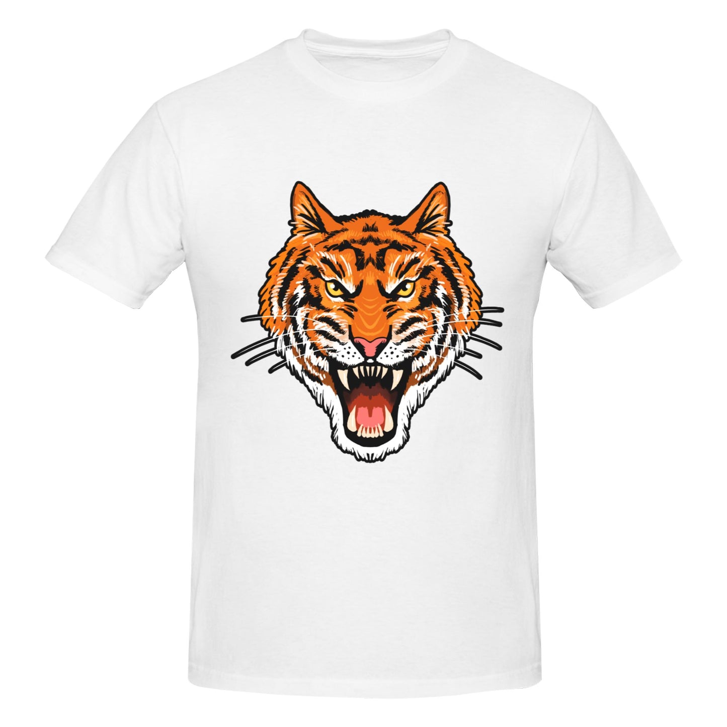 Tiger Short Sleeve Cotton T-Shirt For Men