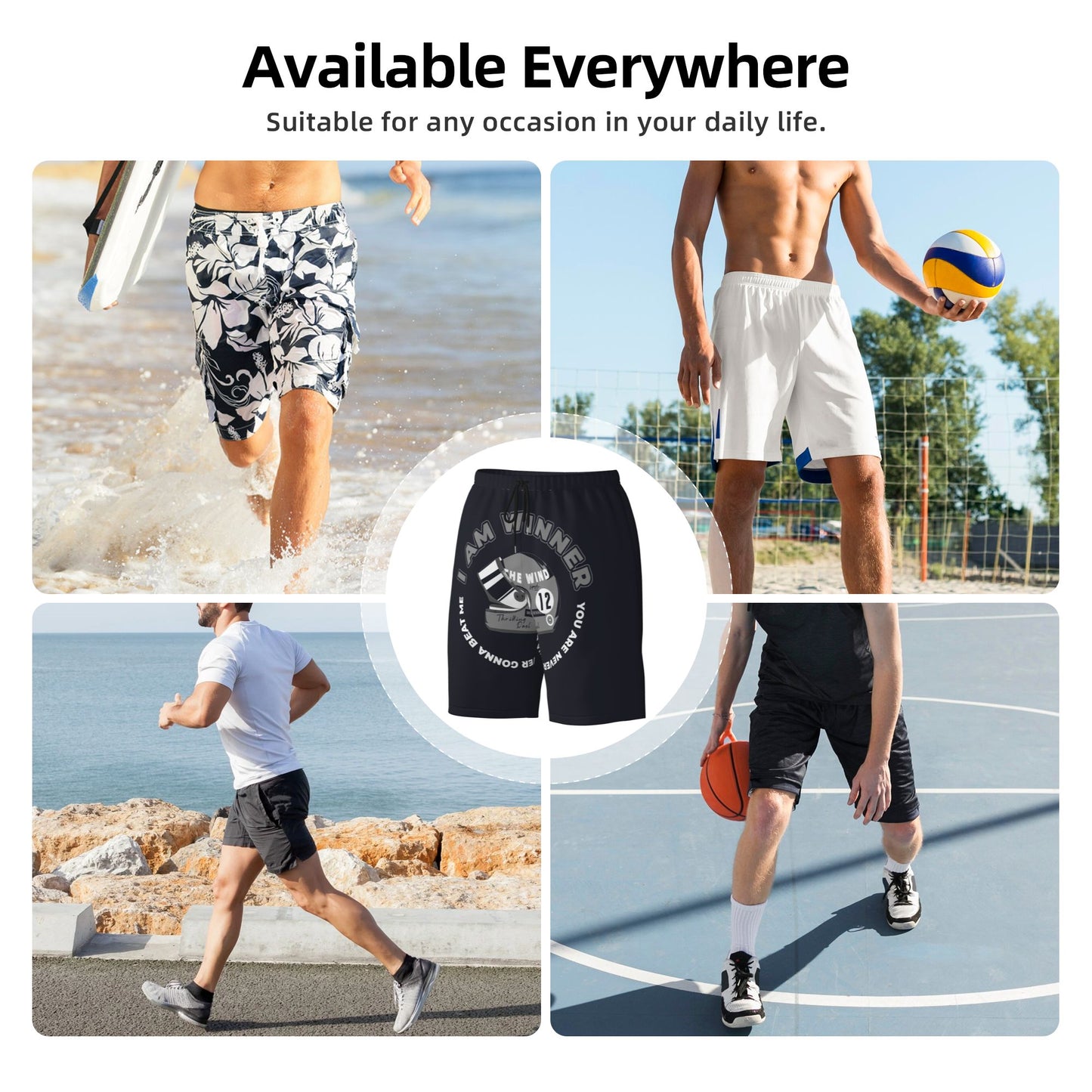 I Am Winner Men's Beach Shorts