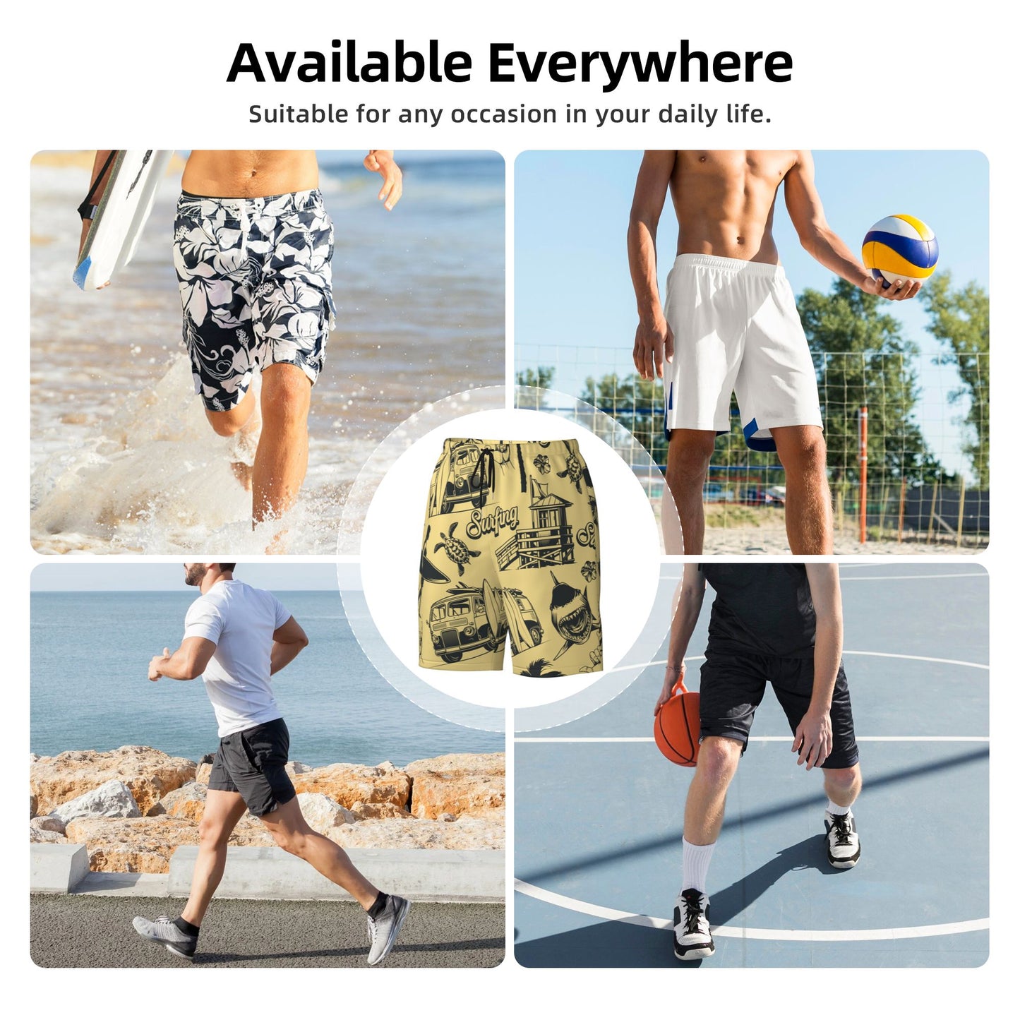 Surfing Design Men's Beach Shorts