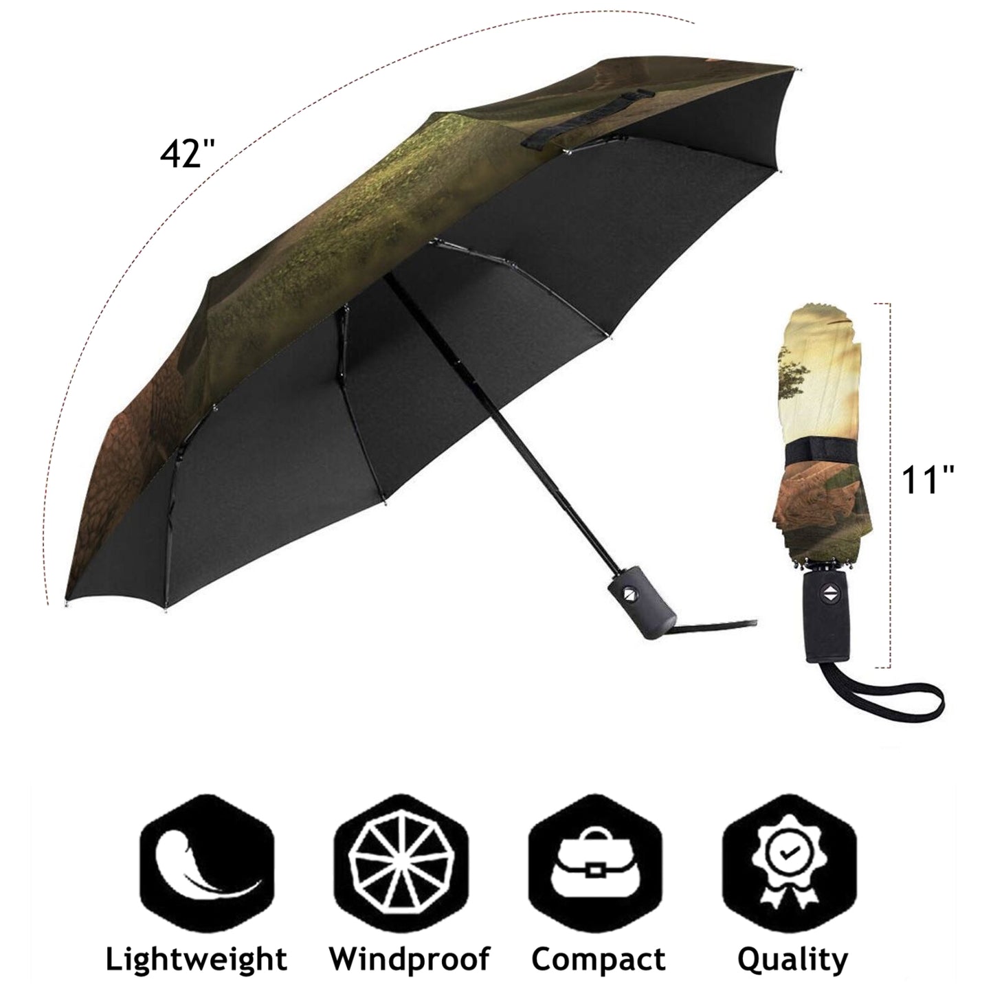 Dinosaur Small Compact Umbrella Anti-UV Automatic Open And Close