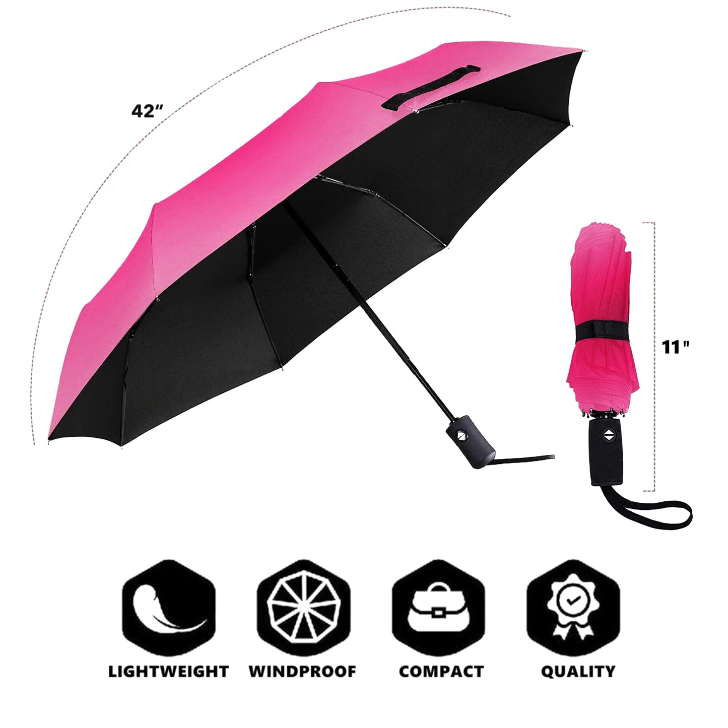 Color Changing Small Foldable Umbrella Automatic