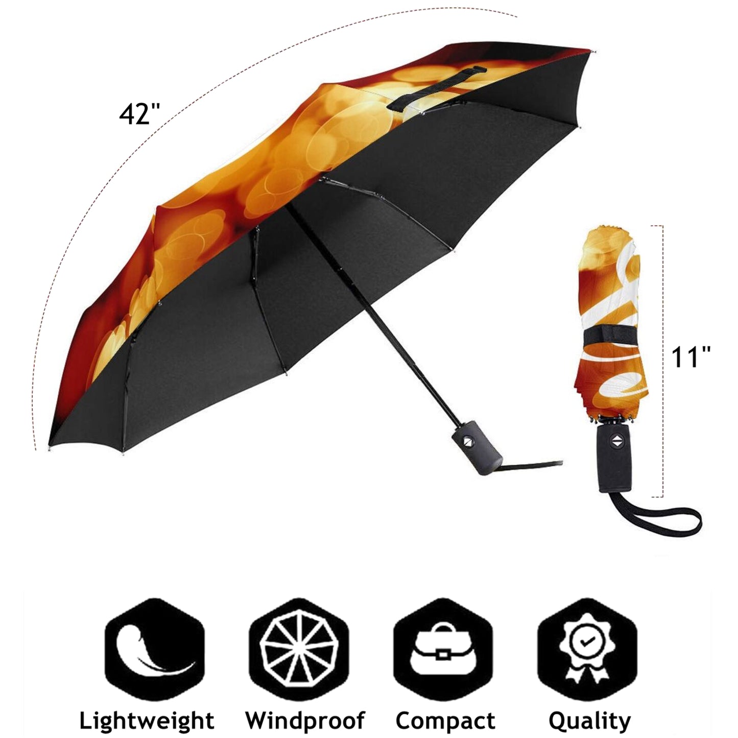 UPF 50+ Sun Protection Foldable Umbrella With Musical Notes