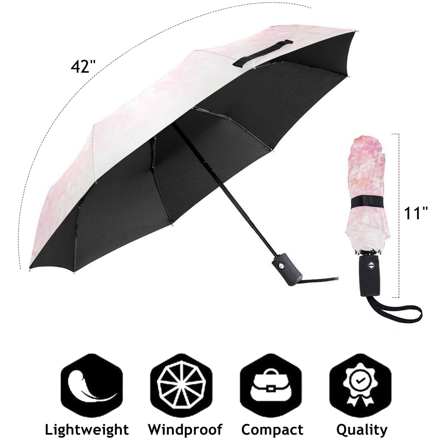 Color Changing Flower Folding Umbrella With UV Protection
