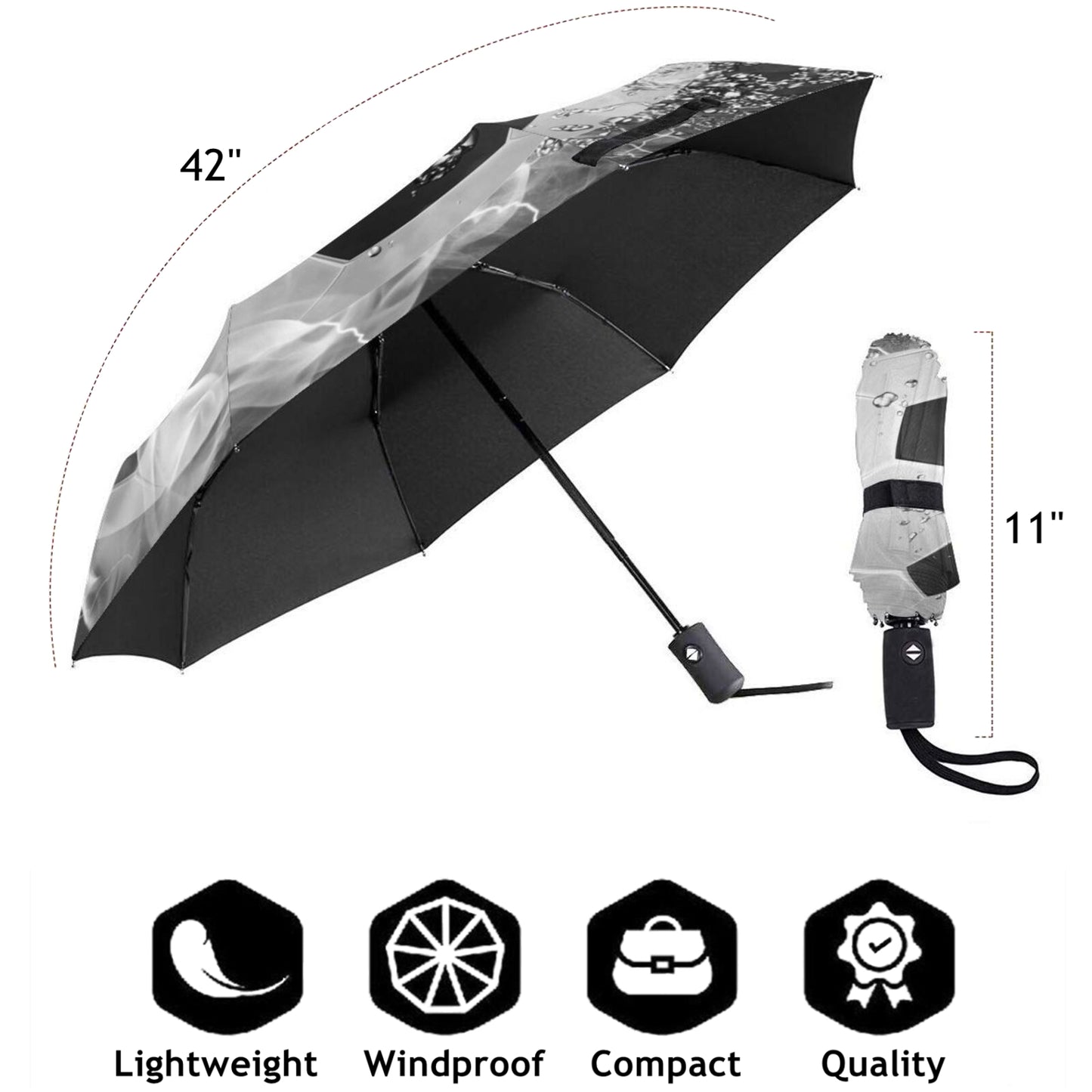 Football Automatic Open and Close Travel Umbrella