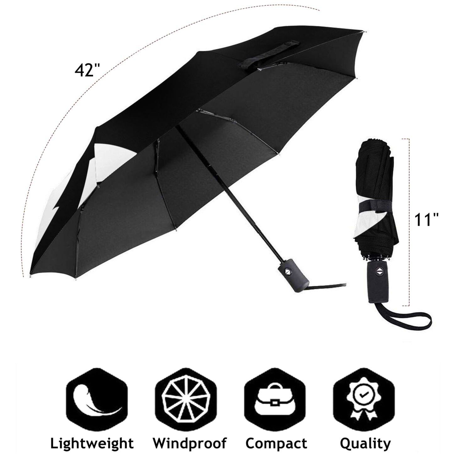 Classic Panda Foldable UV Umbrella Automatic Open And Close