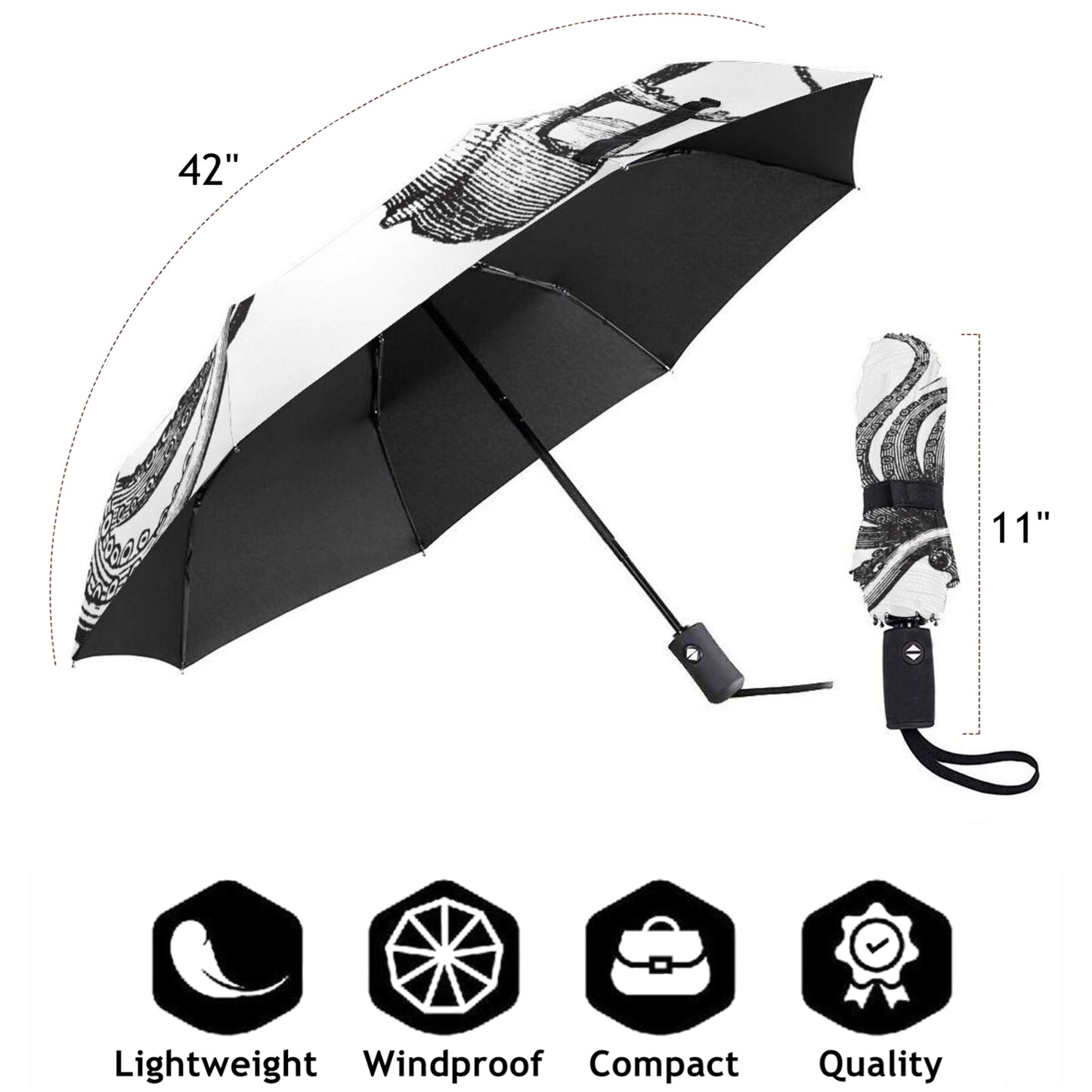 Octopus Folding Travel Umbrella Automatic Open And Close