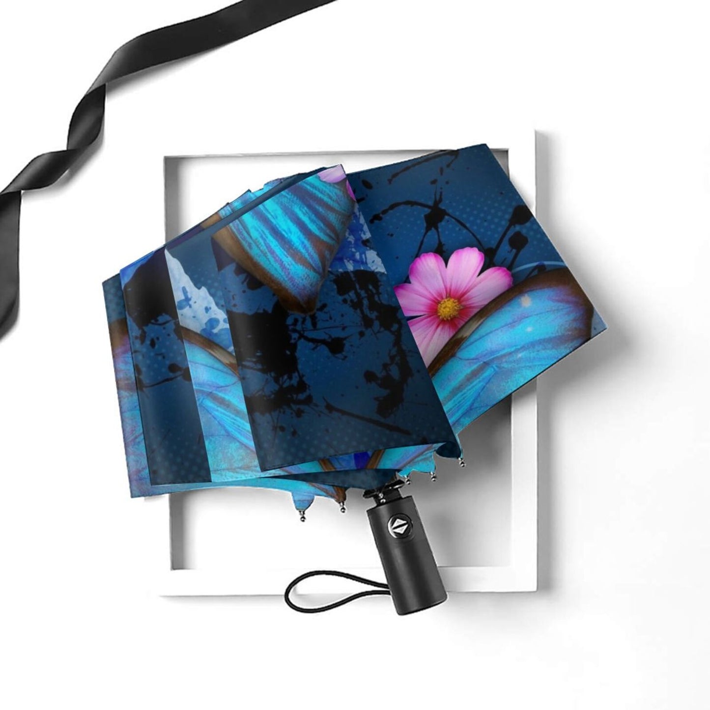 Blue Morpho Butterfly Foldable Umbrella