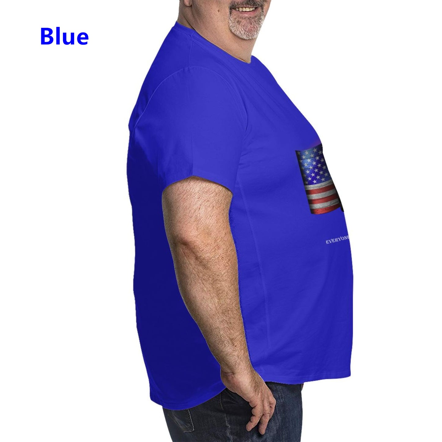 Flag Design Extra Large Plus Size Oversized T Shirts For Men