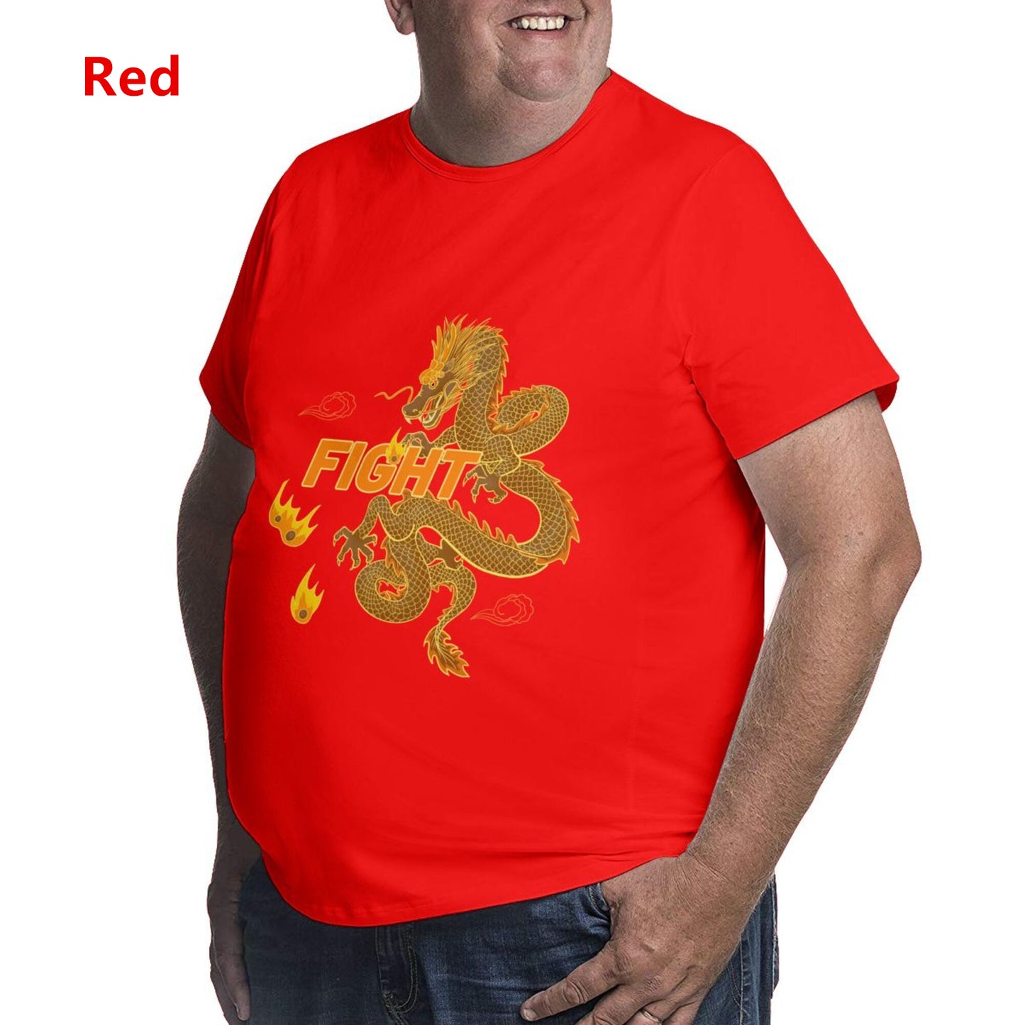 Dragon Design Men Extra Large Plus Size Oversized T Shirts