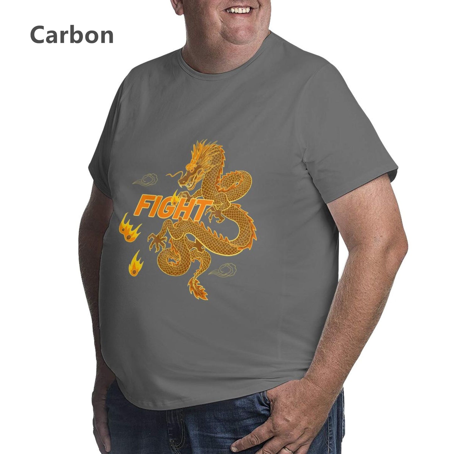 Dragon Design Men Extra Large Plus Size Oversized T Shirts
