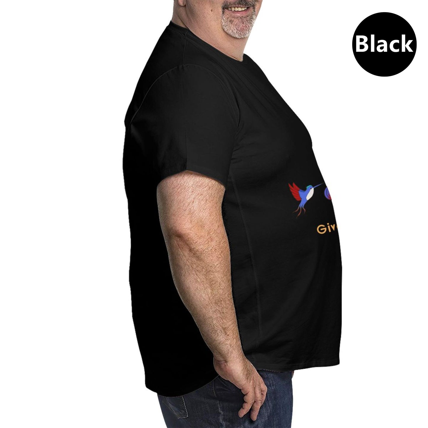 Skull And Hummingbird Men's Extra Large Plus Size Oversized T Shirts