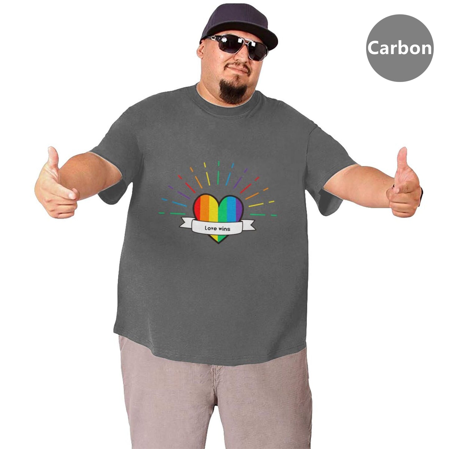 Heart-Shaped Rainbow Extra Large Tall Mens T Shirts