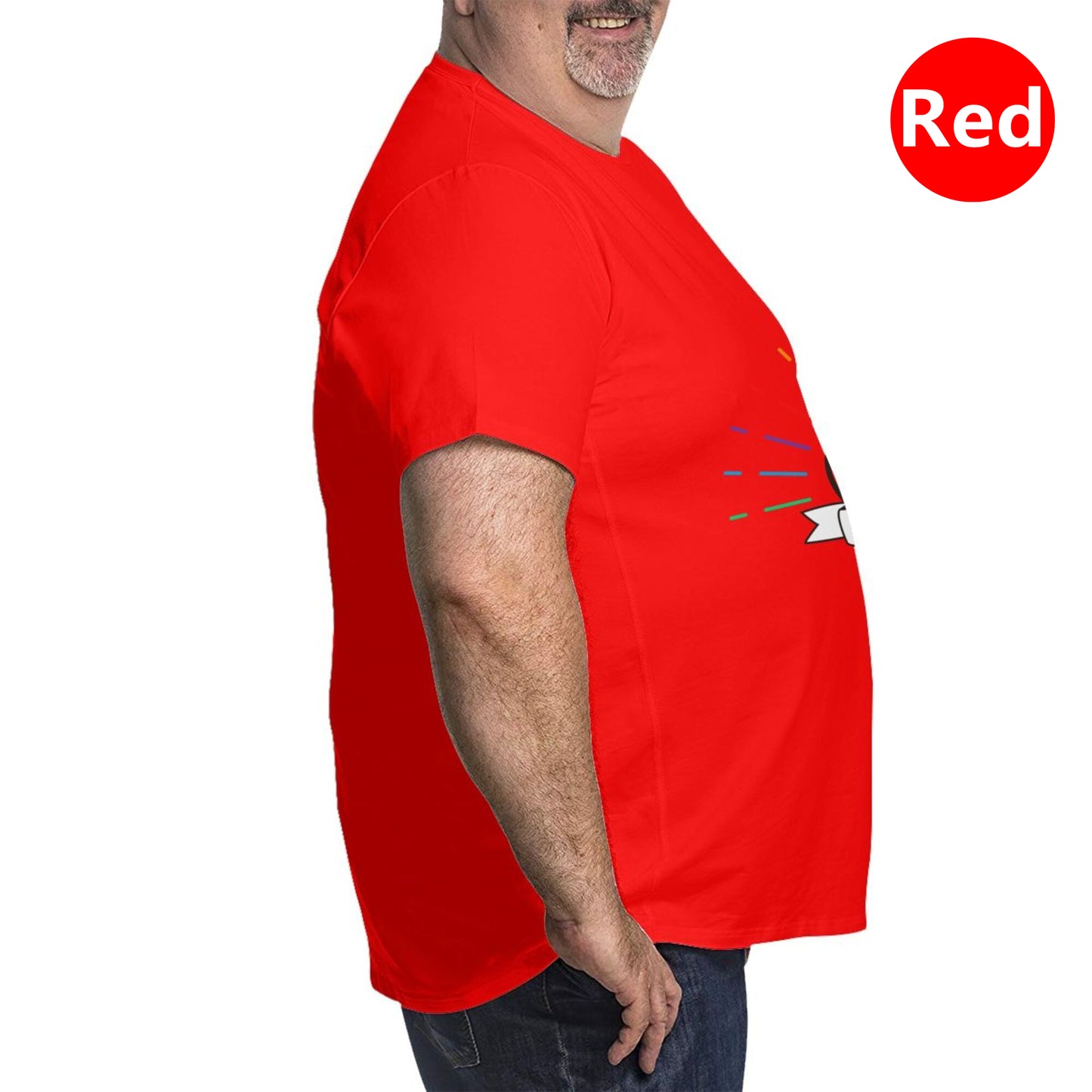 Heart-Shaped Rainbow Extra Large Tall Mens T Shirts