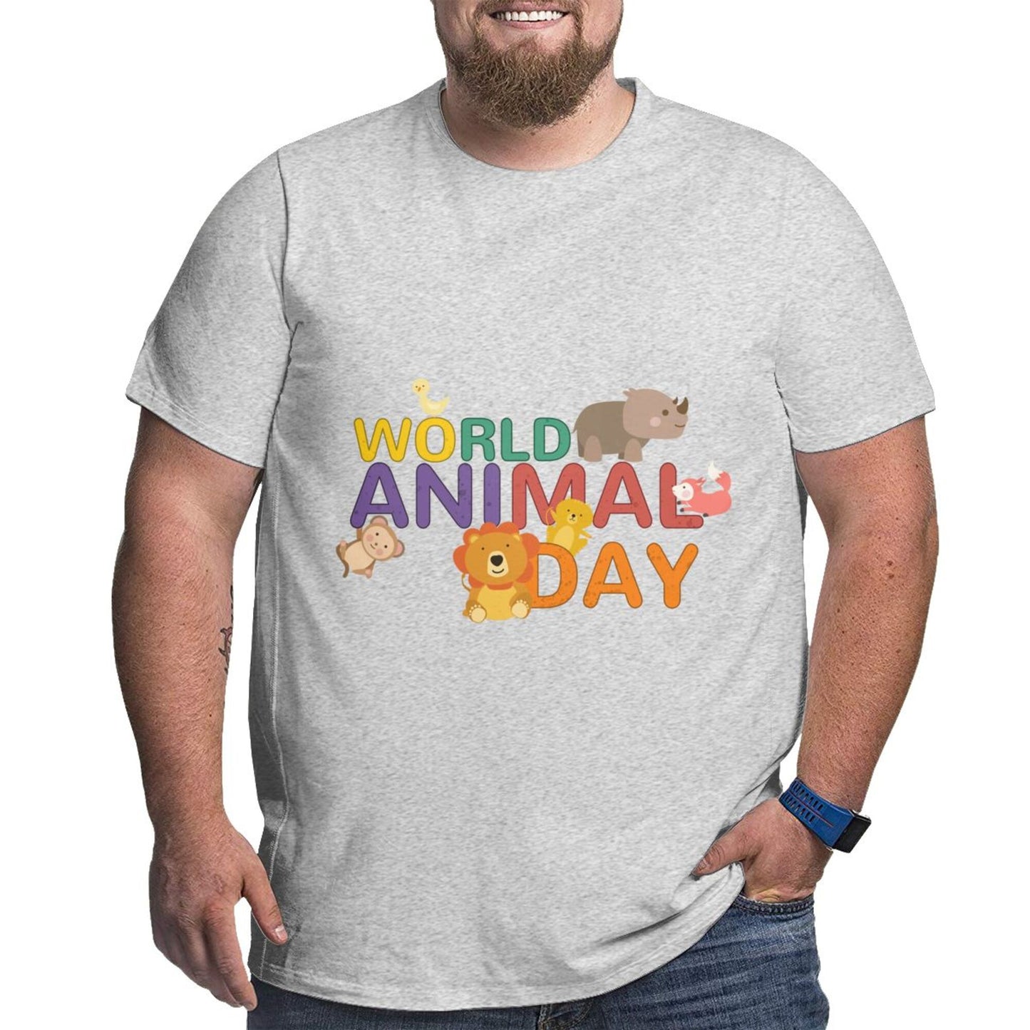 World Animal Day Extra Large Tall Mens T Shirts