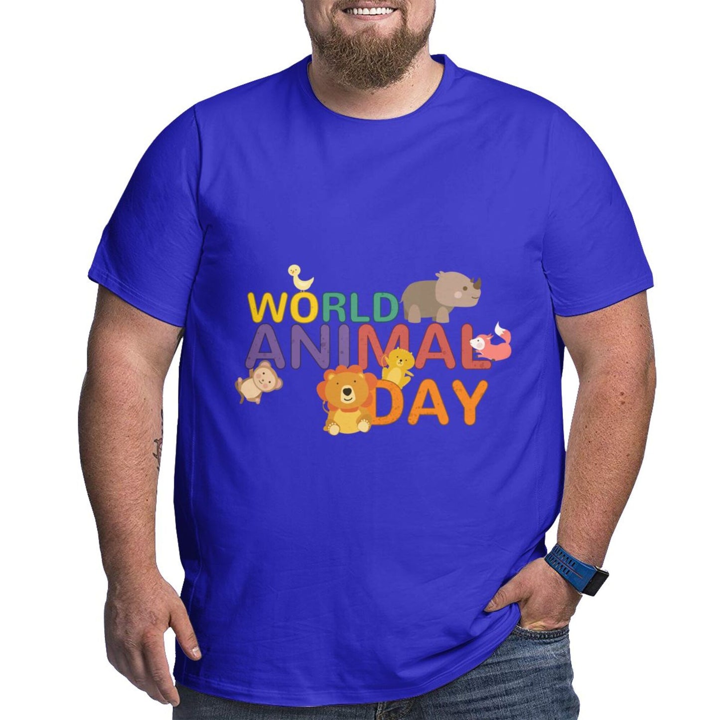 World Animal Day Extra Large Tall Mens T Shirts