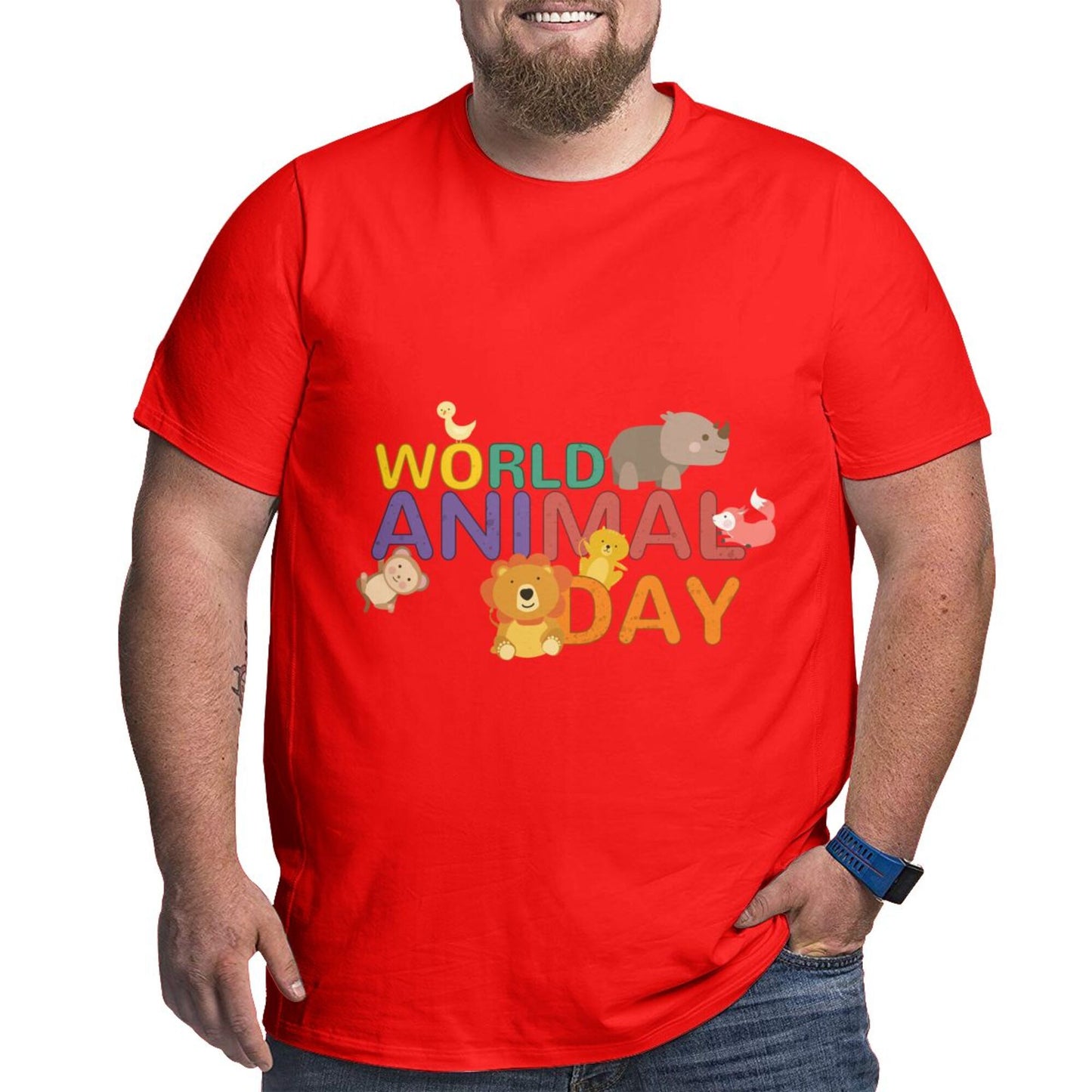 World Animal Day Extra Large Tall Mens T Shirts