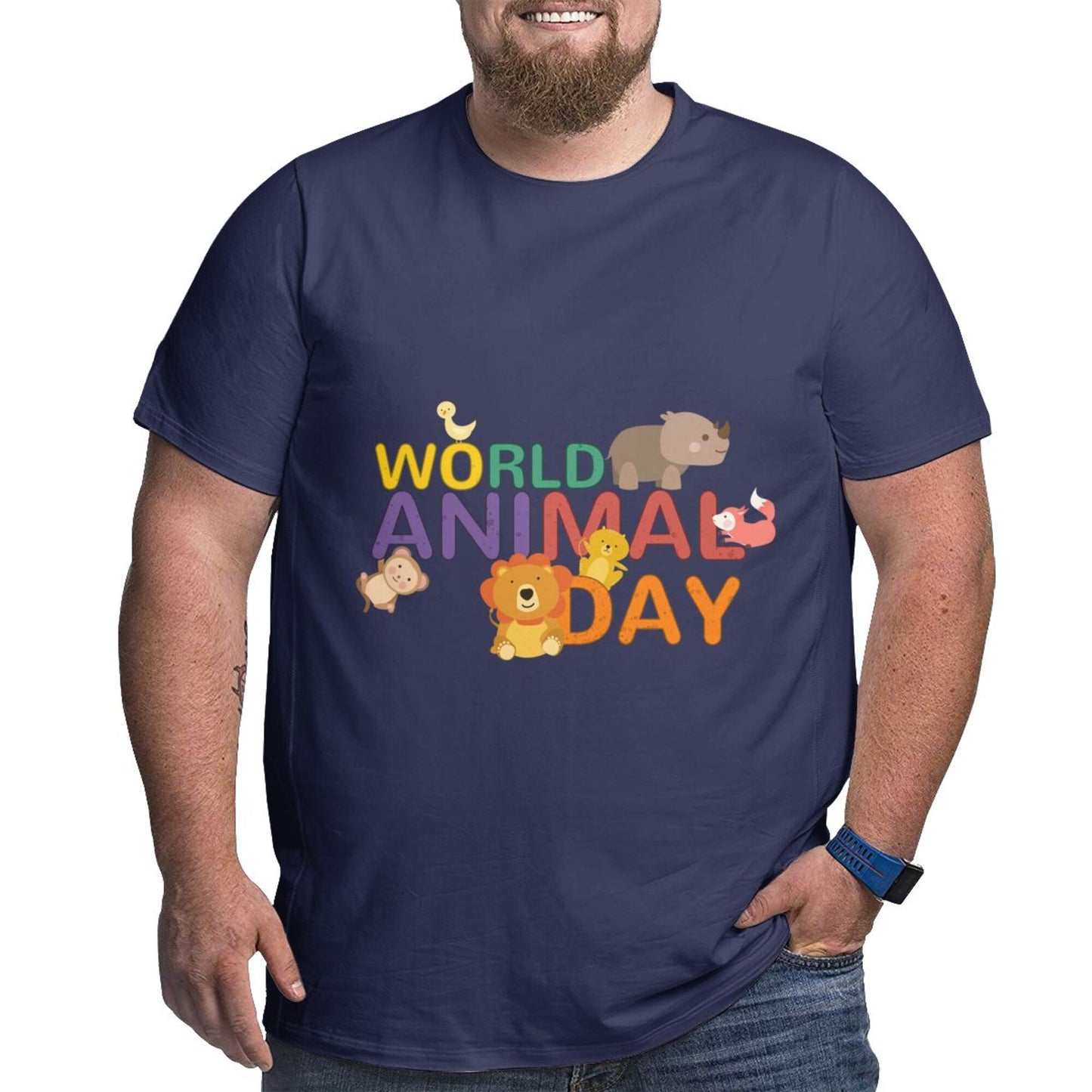 World Animal Day Extra Large Tall Mens T Shirts