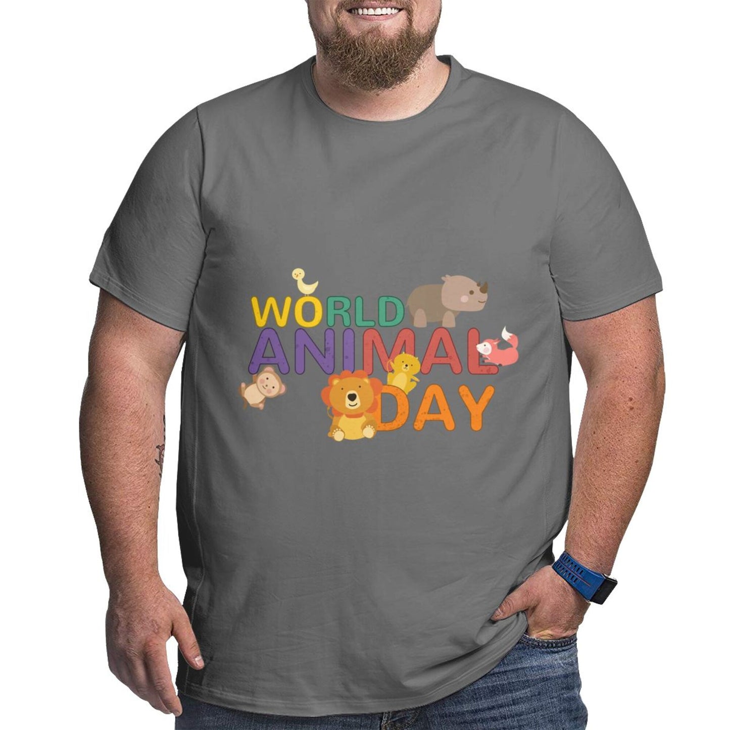 World Animal Day Extra Large Tall Mens T Shirts