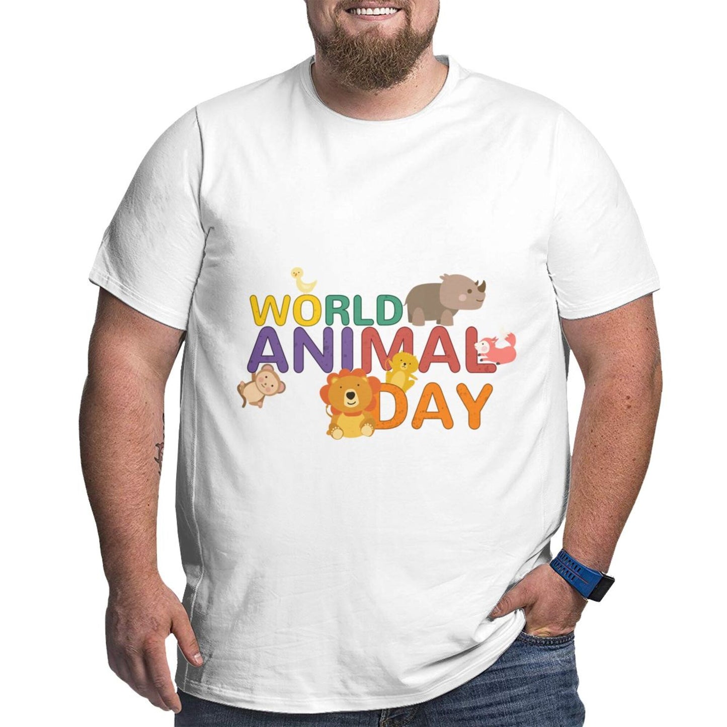 World Animal Day Extra Large Tall Mens T Shirts