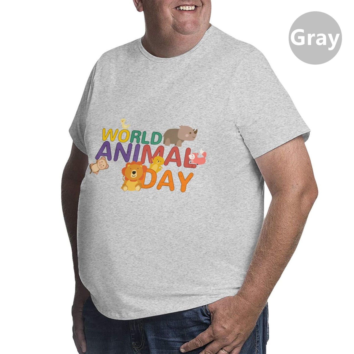 World Animal Day Extra Large Tall Mens T Shirts