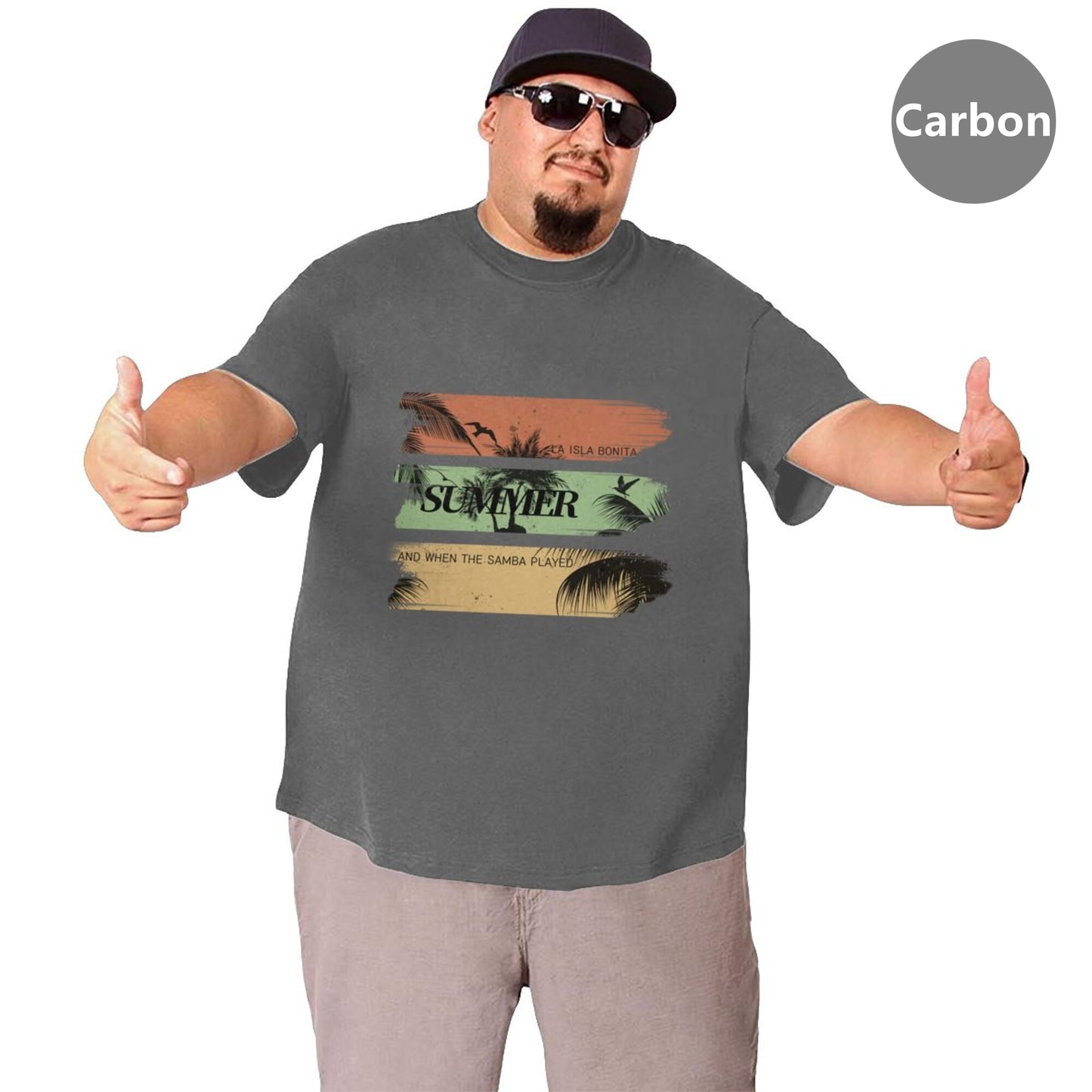 Summer Palm Trees Extra Large Plus Size Oversized T Shirts For Men