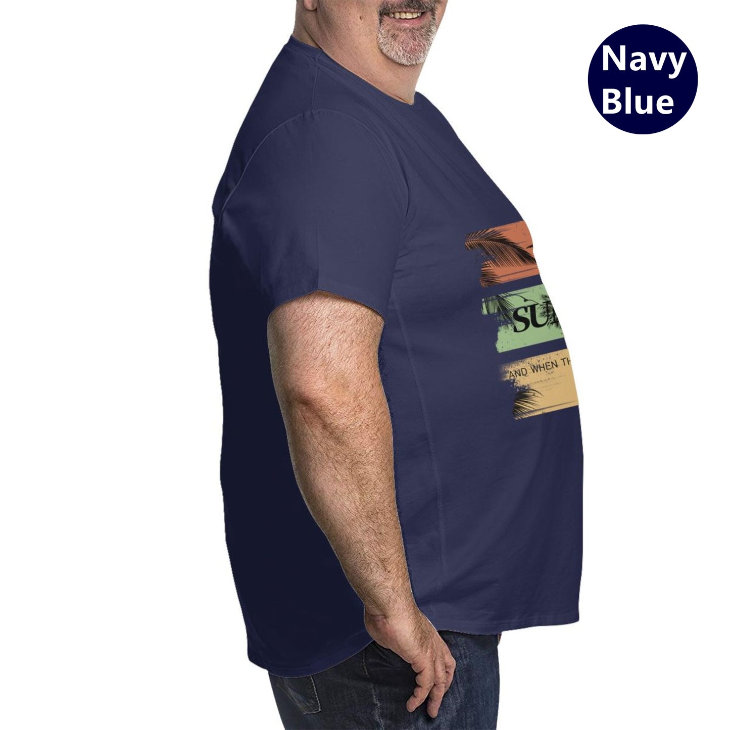 Summer Palm Trees Extra Large Plus Size Oversized T Shirts For Men