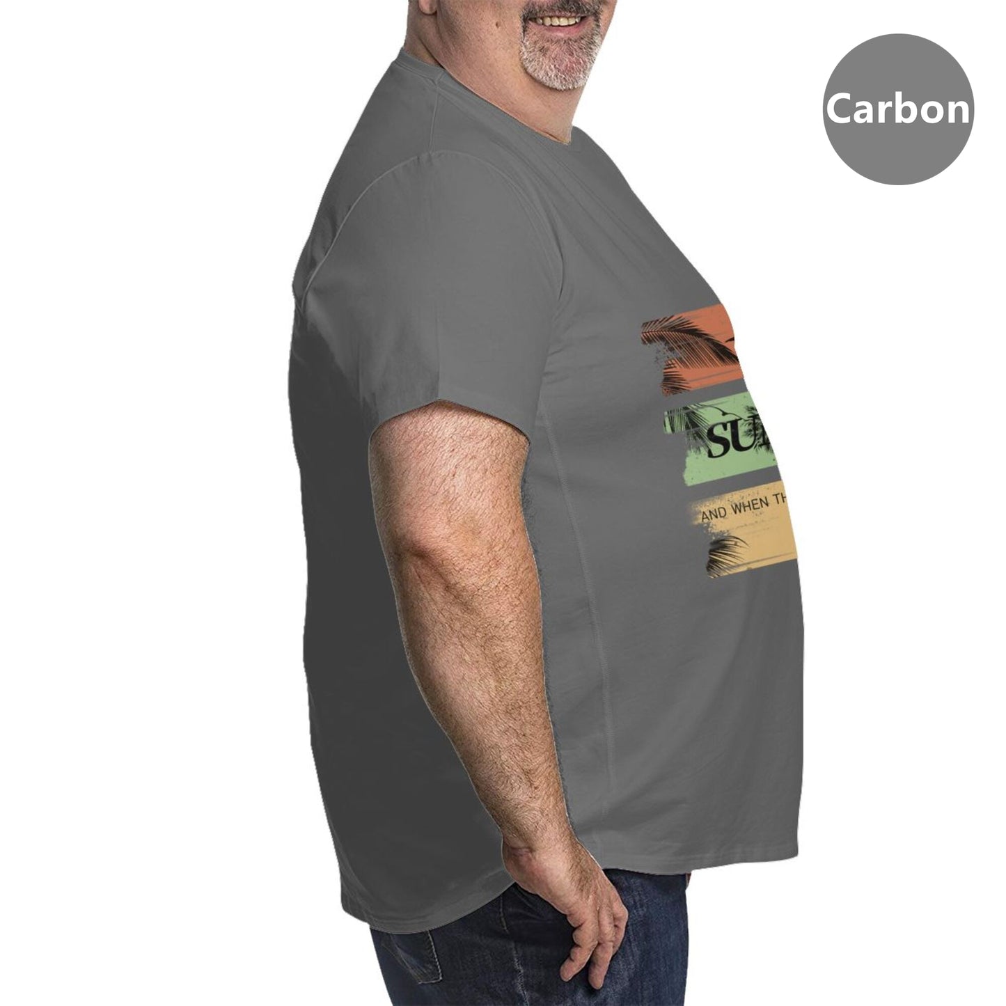 Summer Palm Trees Extra Large Plus Size Oversized T Shirts For Men