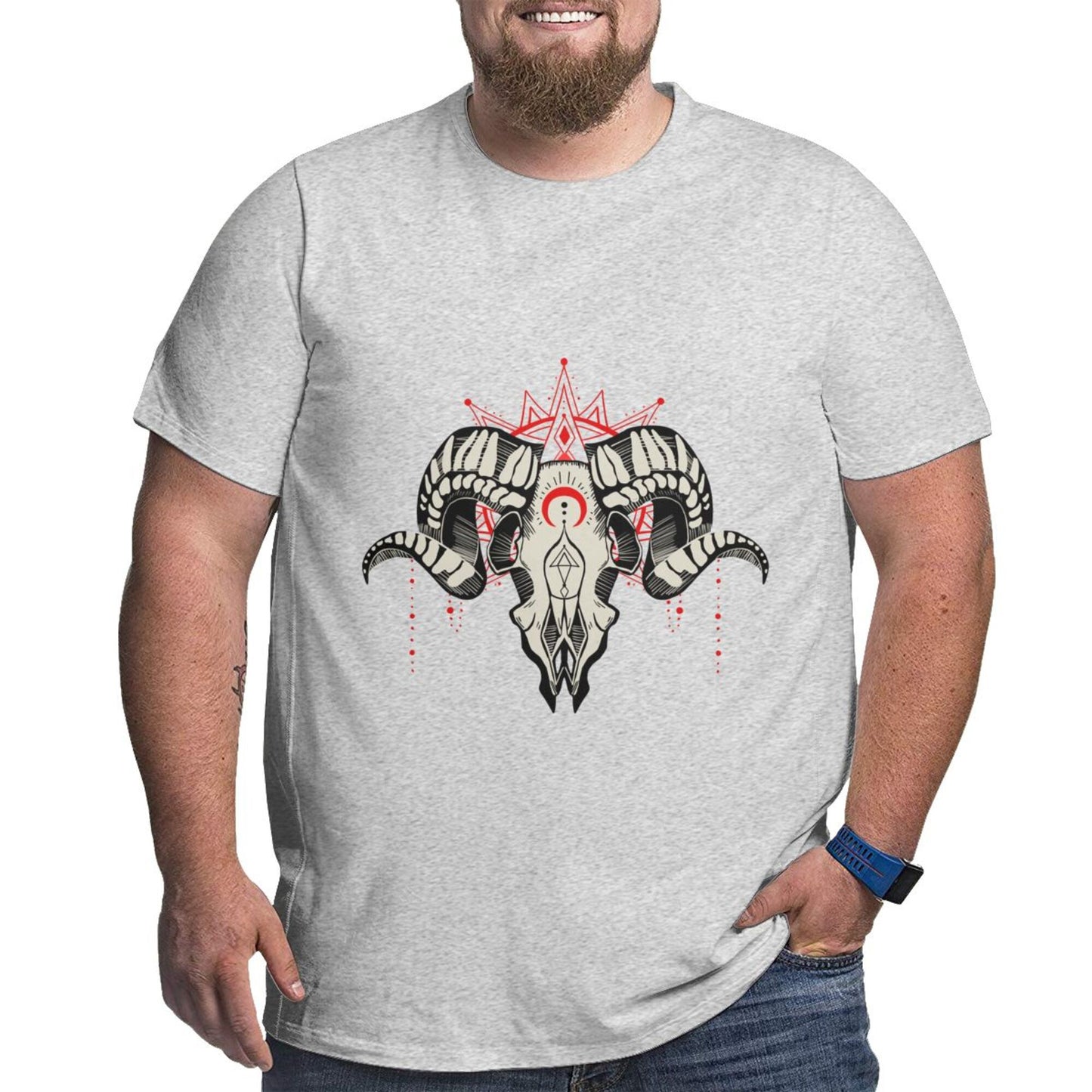 Ram Skull Extra Large Tall Mens T Shirts