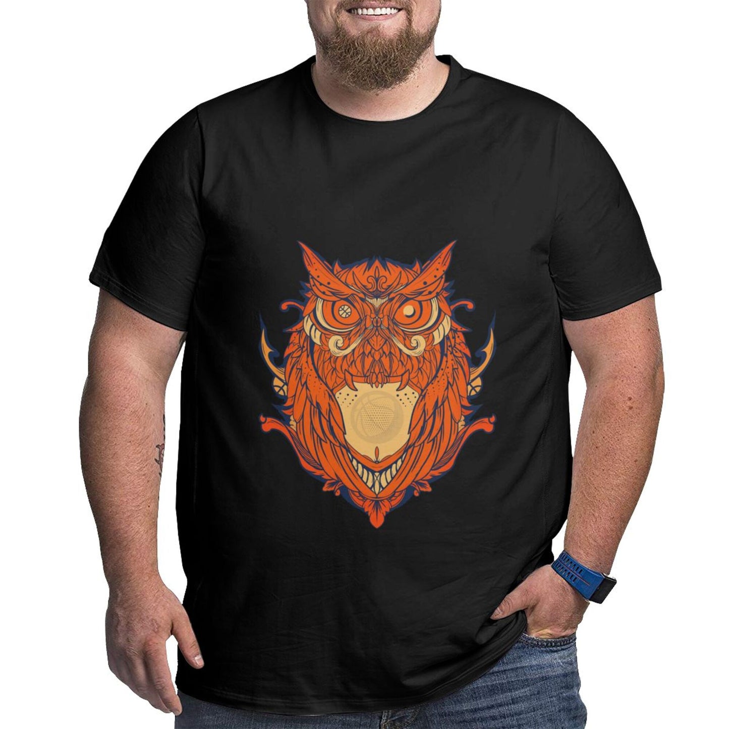 Owl Design Extra Large Tall Mens T Shirts