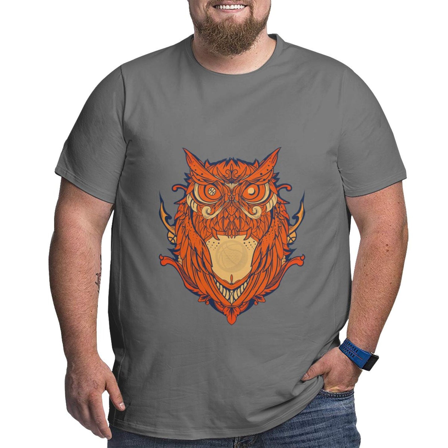 Owl Design Extra Large Tall Mens T Shirts