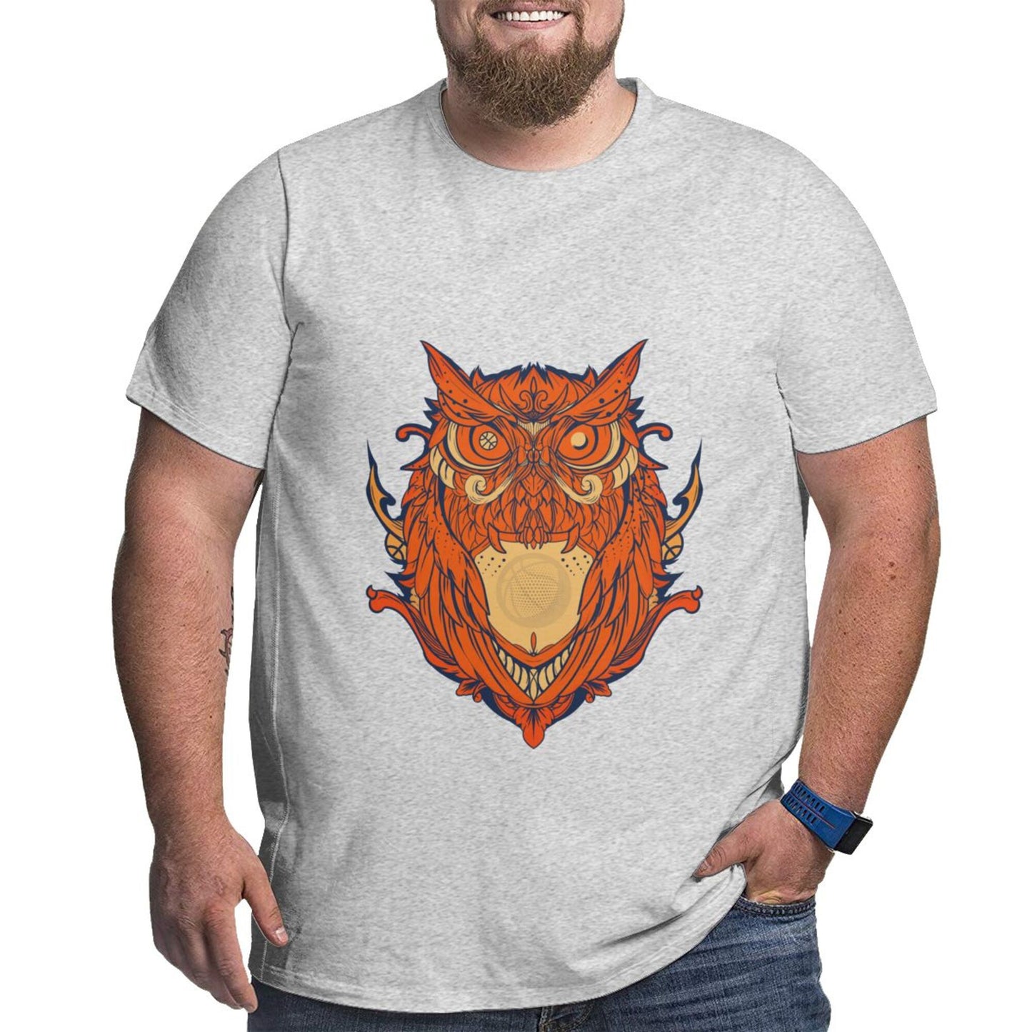 Owl Design Extra Large Tall Mens T Shirts