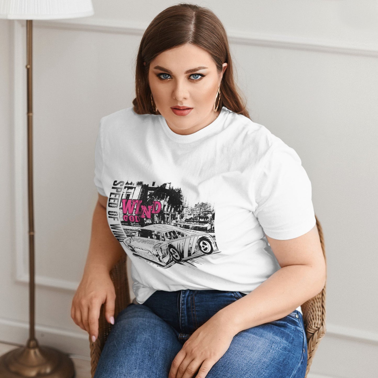 Speed Of Wind Women Extra Large Plus Size T Shirts