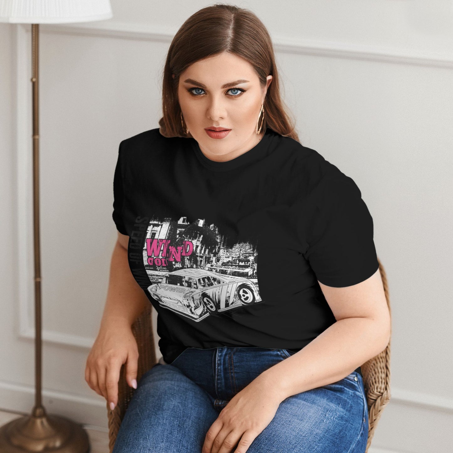 Speed Of Wind Women Extra Large Plus Size T Shirts
