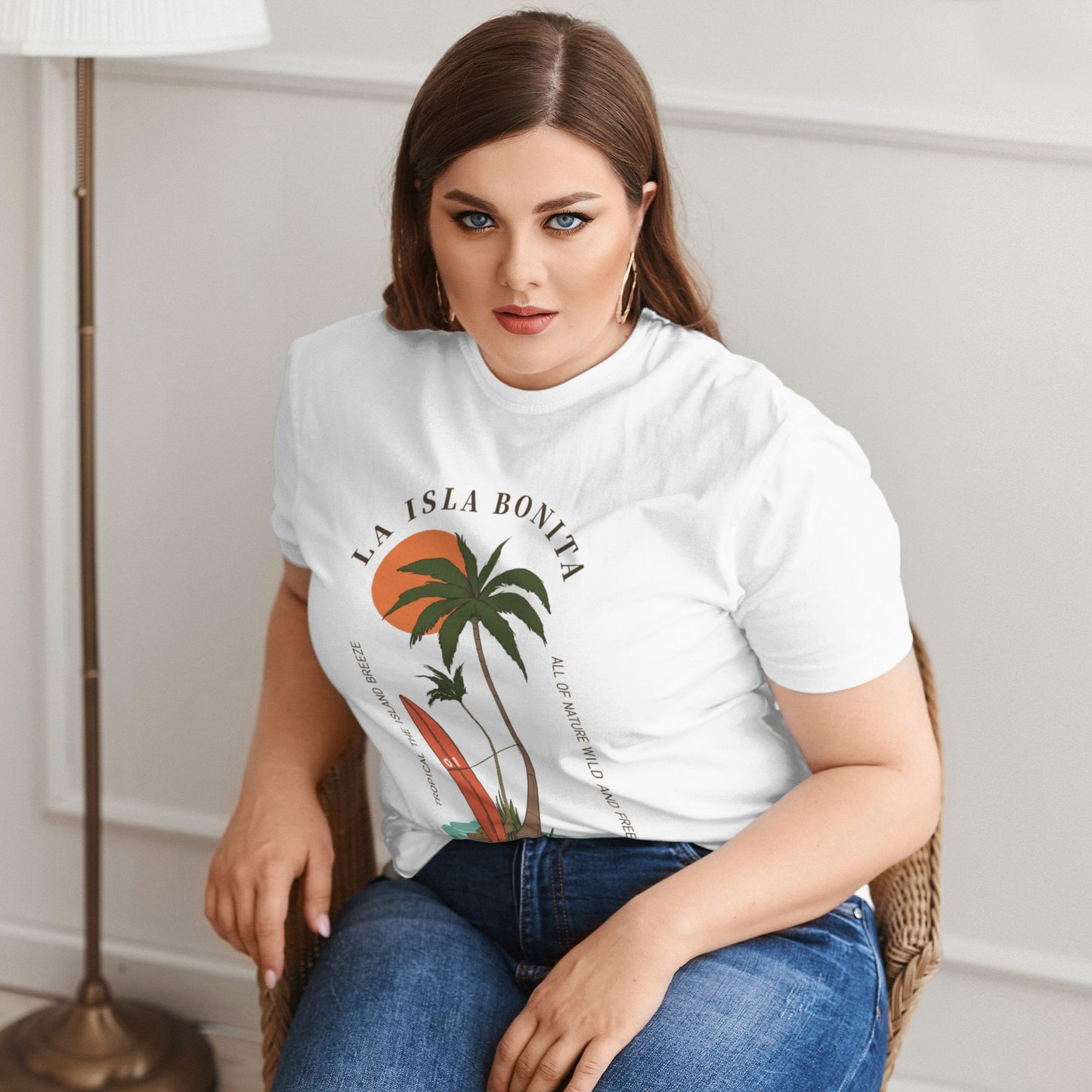 Coconut Tree Women Extra Large Plus Size T Shirts