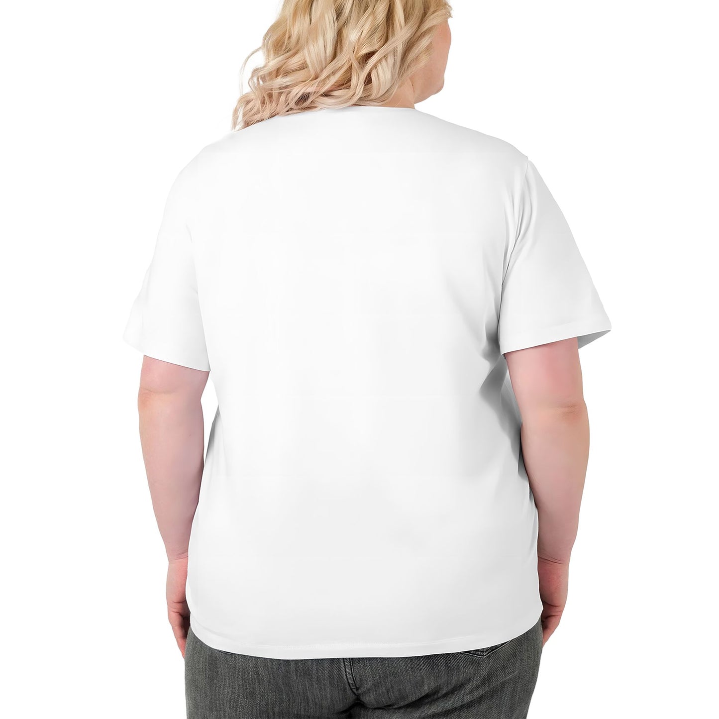 Stamp Design Women Extra Large Plus Size T Shirts