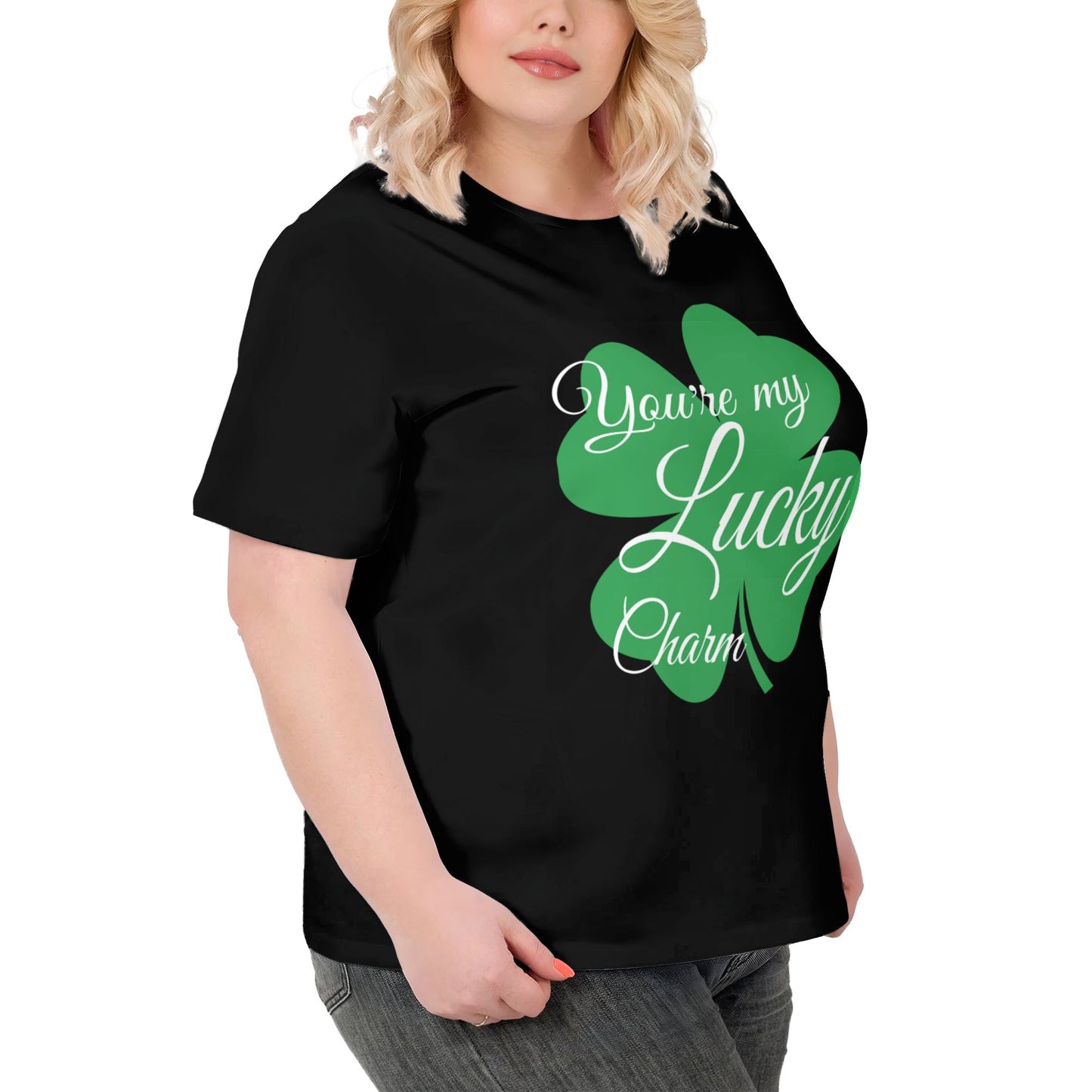 Four Leaf Clover Extra Large Plus Size T Shirts For Women