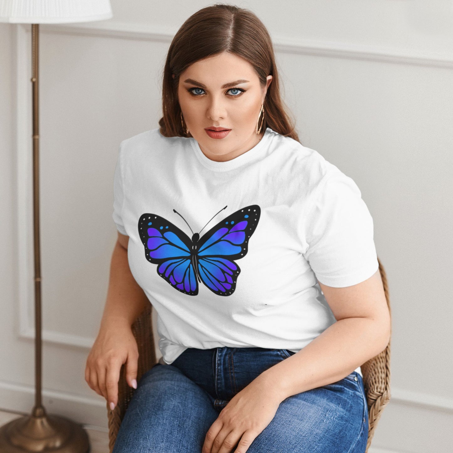 Butterfly Women Extra Large Plus Size T Shirts