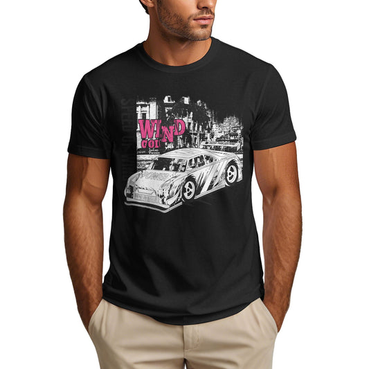 Wind Speed Short Sleeve Cotton T-Shirt For Men