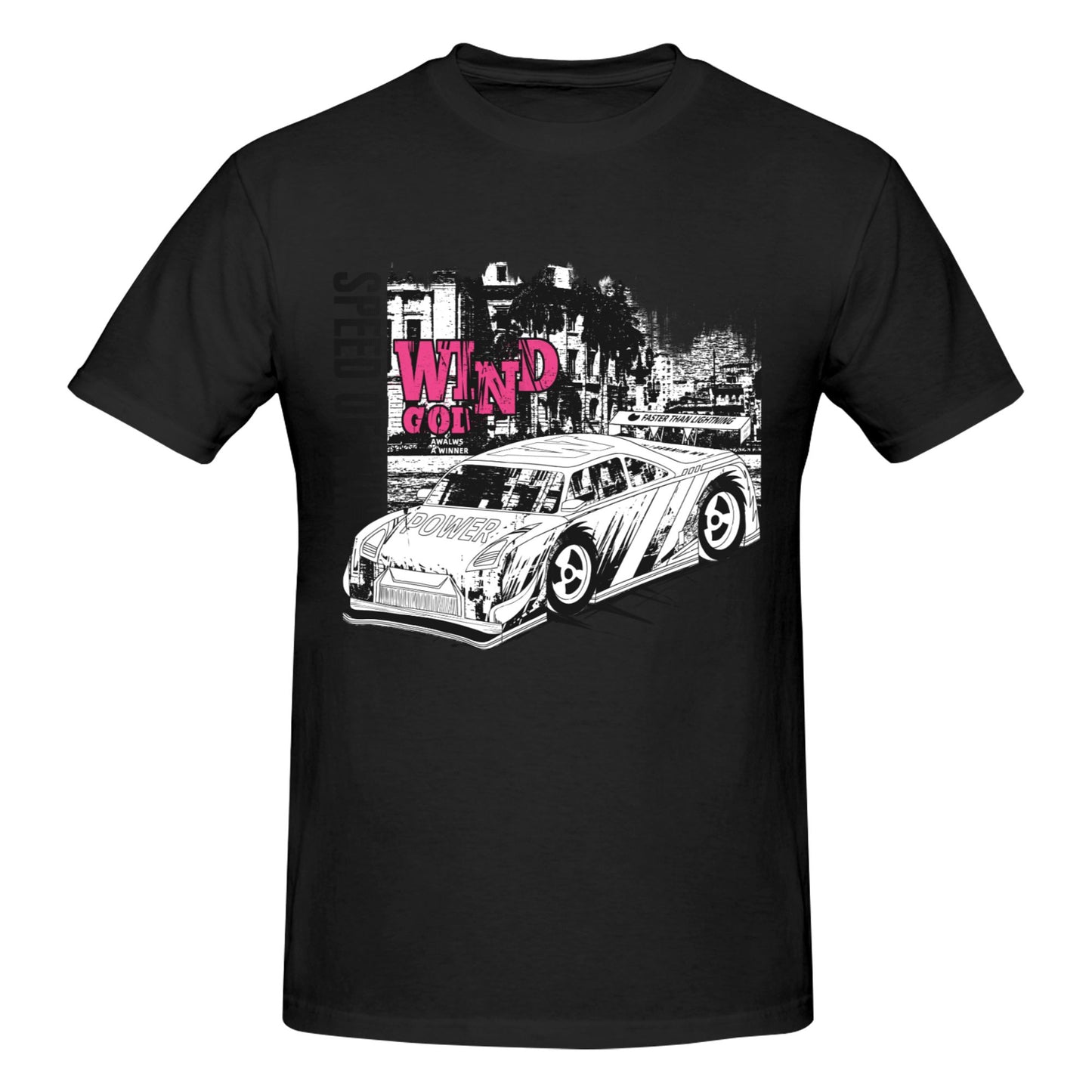 Wind Speed Short Sleeve Cotton T-Shirt For Men