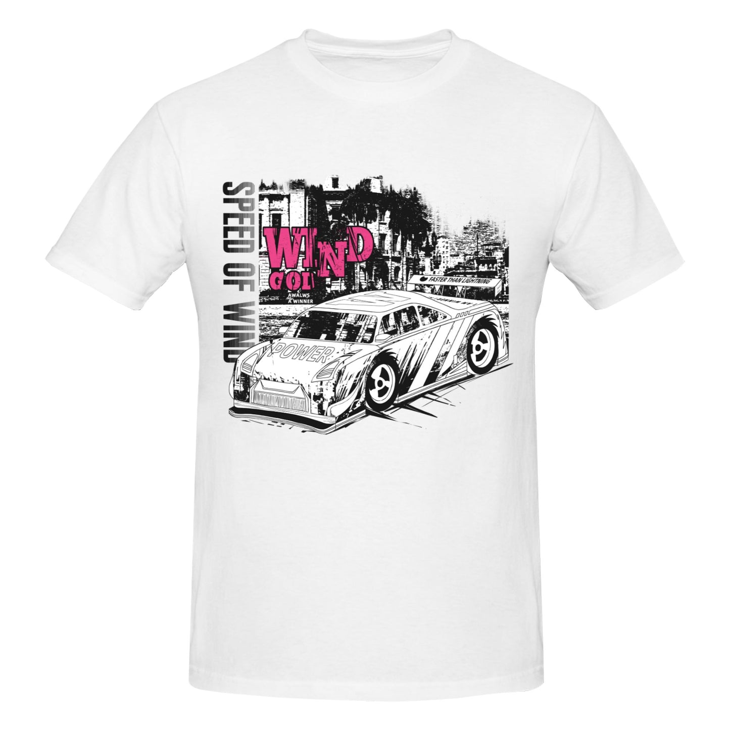 Wind Speed Short Sleeve Cotton T-Shirt For Men