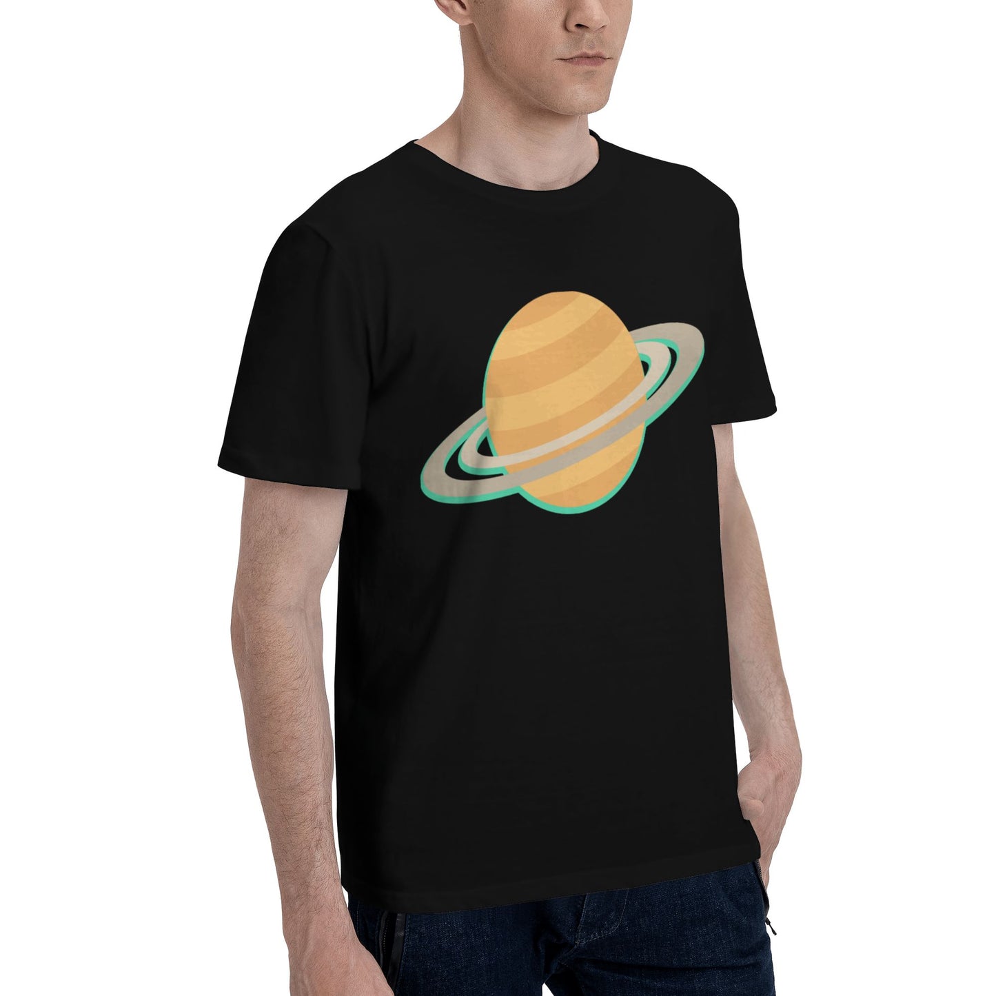 Saturn Short Sleeve Cotton T-Shirt For Men