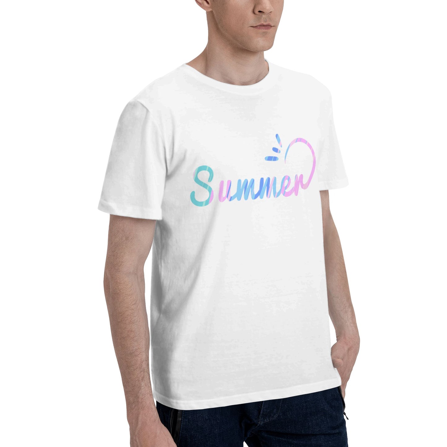 Summer Short Sleeve Cotton T-Shirt For Men