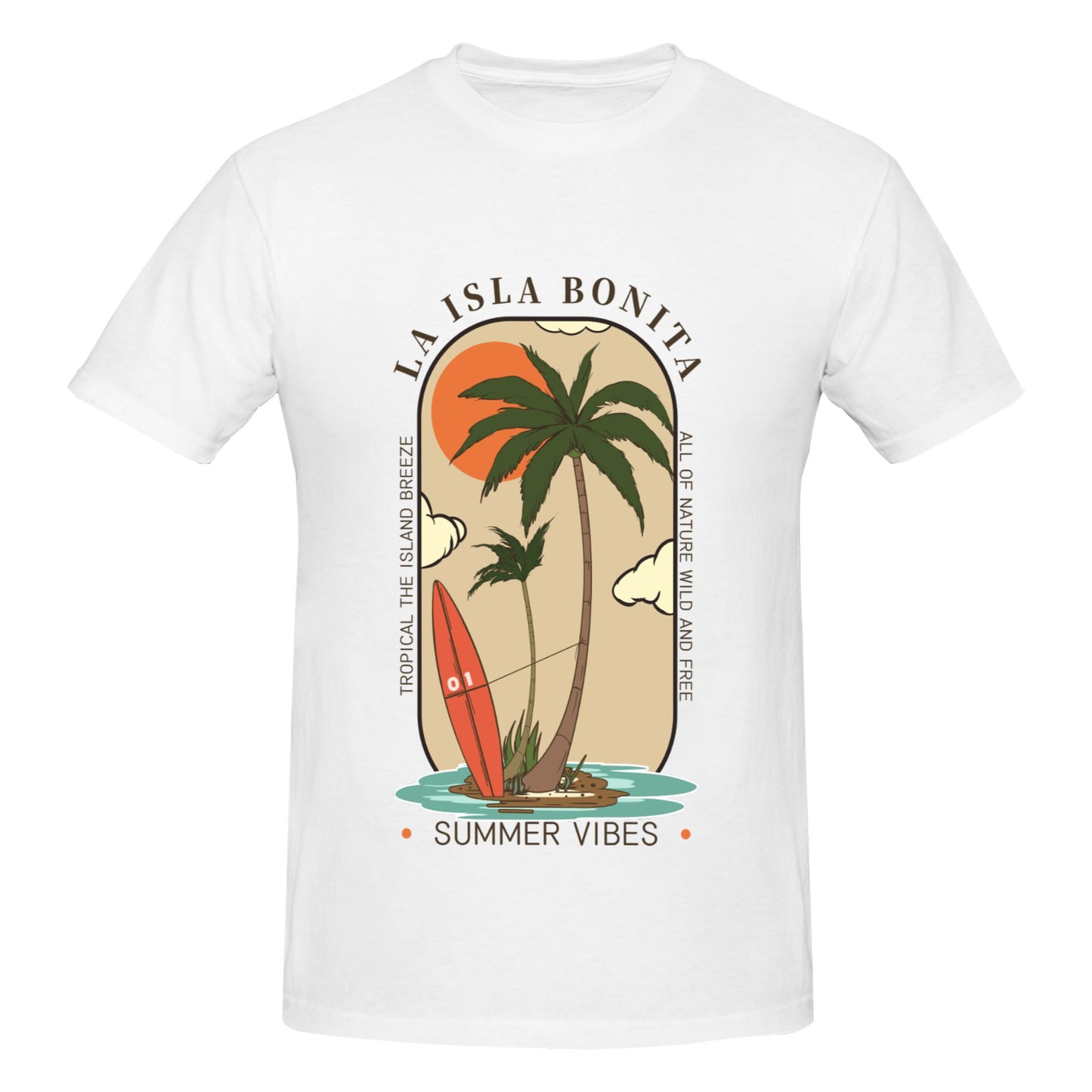 Coconut Trees Men's Short Sleeve Cotton T-Shirt