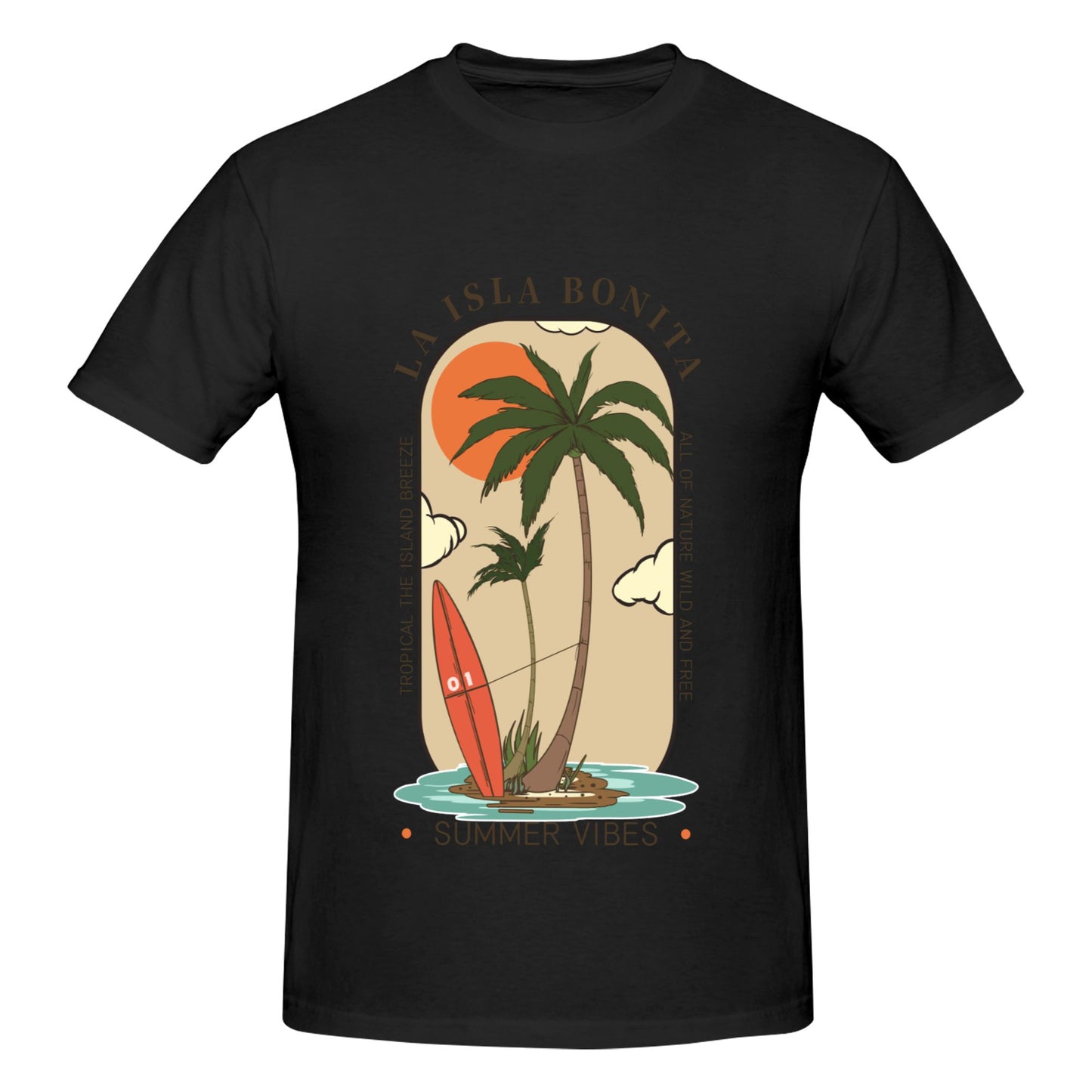Coconut Trees Men's Short Sleeve Cotton T-Shirt