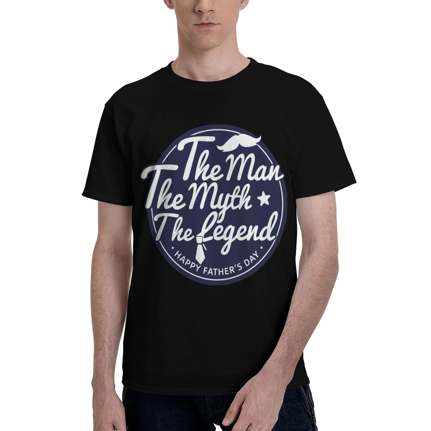 Happy Father's Day Short Sleeve Cotton T-Shirt For Men