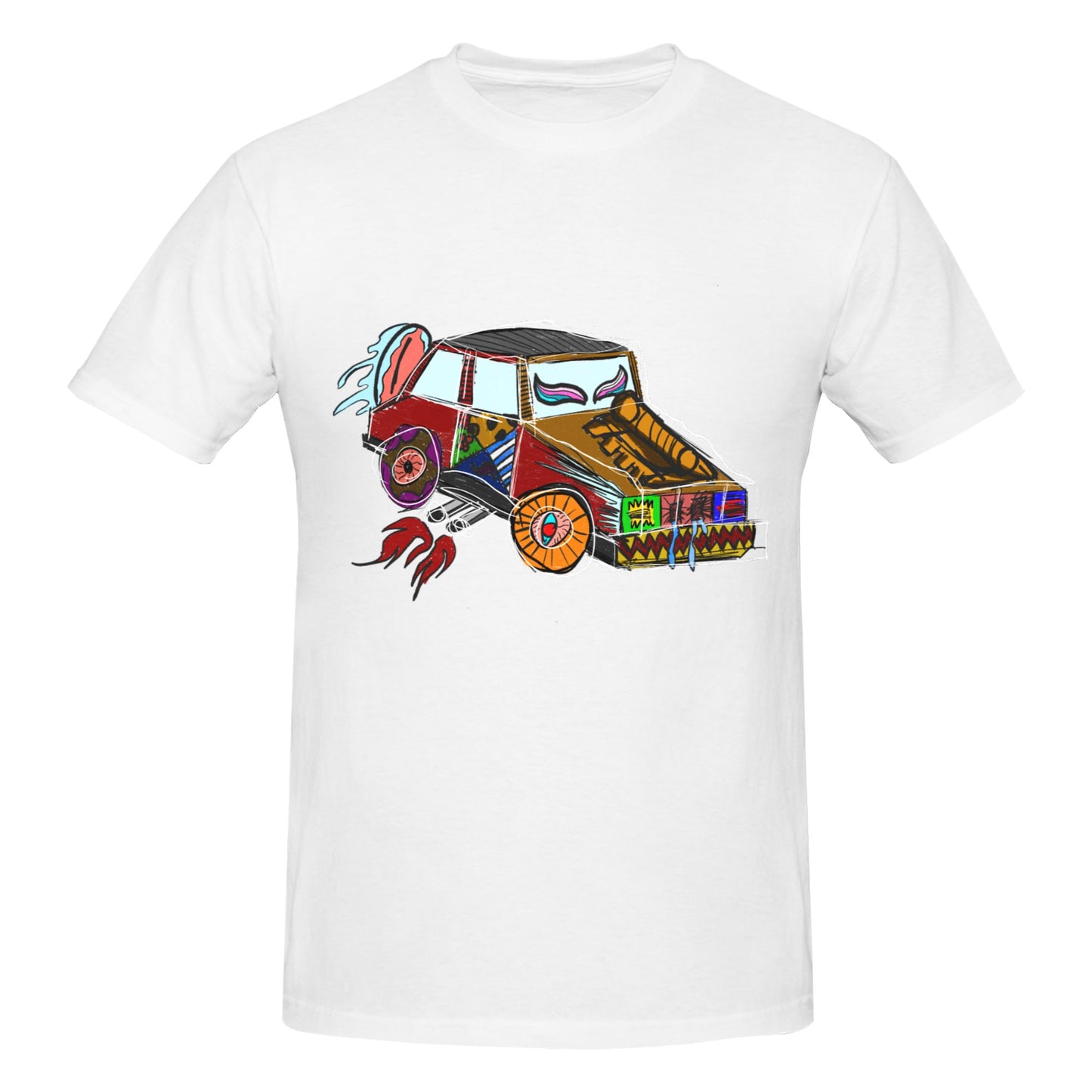 Doodle Car Men's Short Sleeve Cotton T-Shirt