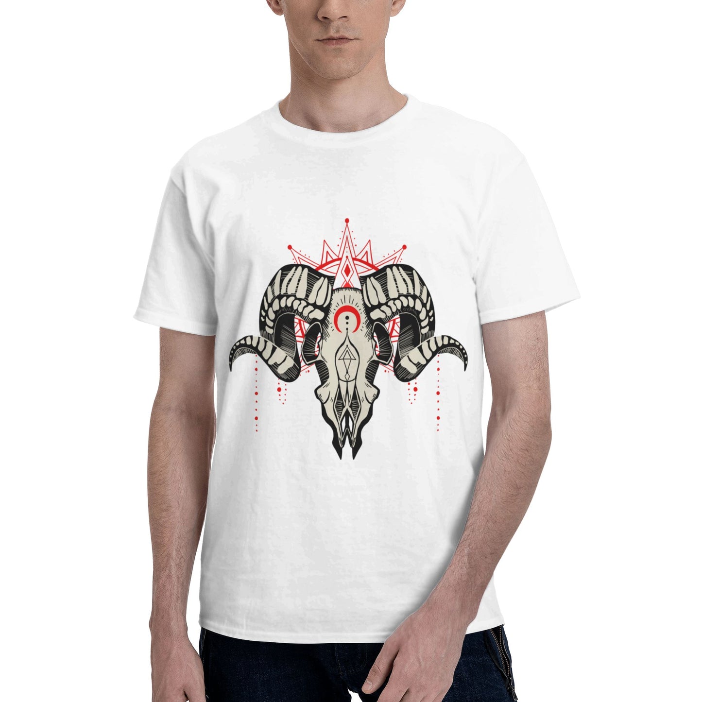 Rams King Short Sleeve Cotton T-Shirt For Men