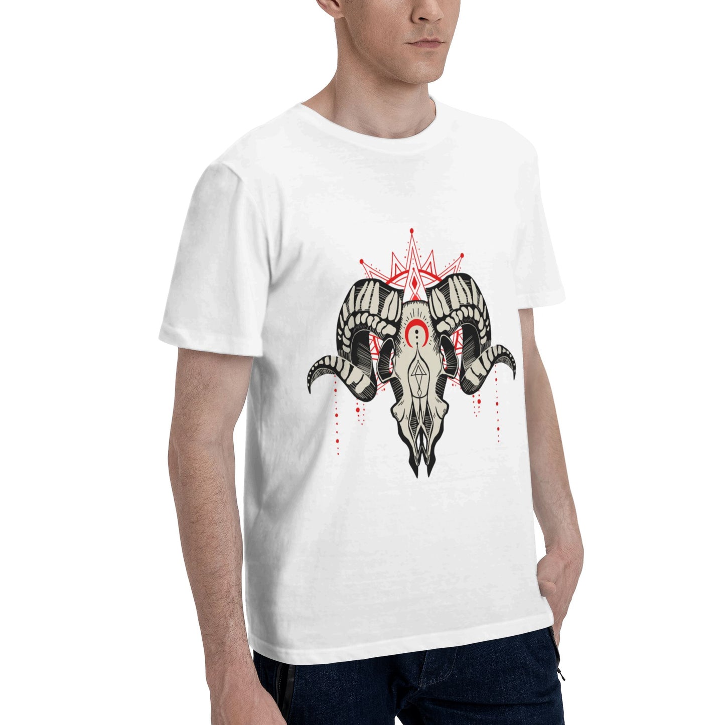 Rams King Short Sleeve Cotton T-Shirt For Men