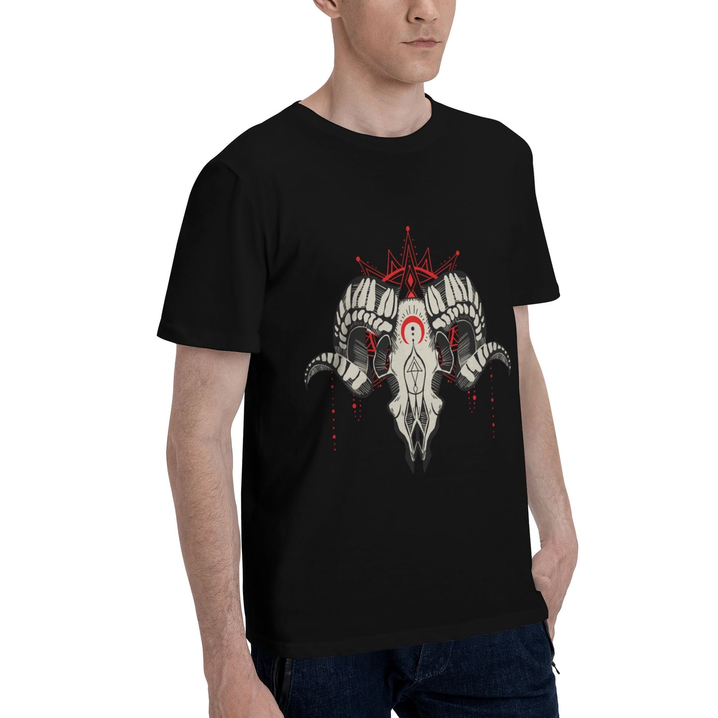 Rams King Short Sleeve Cotton T-Shirt For Men